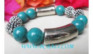 Metal Beads Stone Bracelets